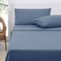 Polar Fleece Sheet Set King 36cm Wall with King Pillowcases Airforce Blue V442-ATX-SHEETS-POLARFLEECE-AIRFORCEBLUE-KI