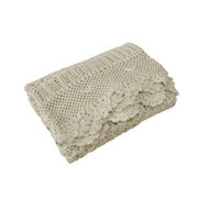 Linen Knitted Crochet Cotton Tablecloth Square 137 x 137cm Scalloped Edge 4-Seater V442-ATX-TABLEC-CROCHETCOTTON-LINEN-SQ