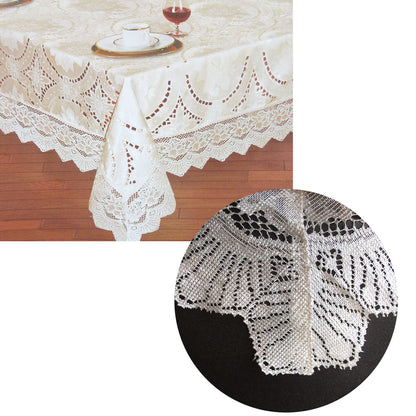 Chapel Gate Sophia Cream Jacquard Cutwork Lace Tablecloth 180 x 270 cm V442-ATX-TABLEC-LACESOPHIA-CREAM-RE