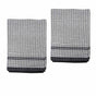 Hotel Living Set of 2 Jumbo Cotton Check Tea Towels 60x90cm Black V442-ATX-TEAT-SETOF2JUMBOTEA-BLACK-RE