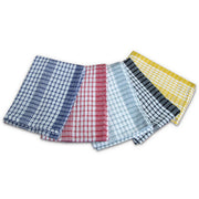 Hotel Living Checkered Set of 5 Cotton Tea Towels V442-ATX-TEAT-SETOF5CHECKERED-MULTI-RE