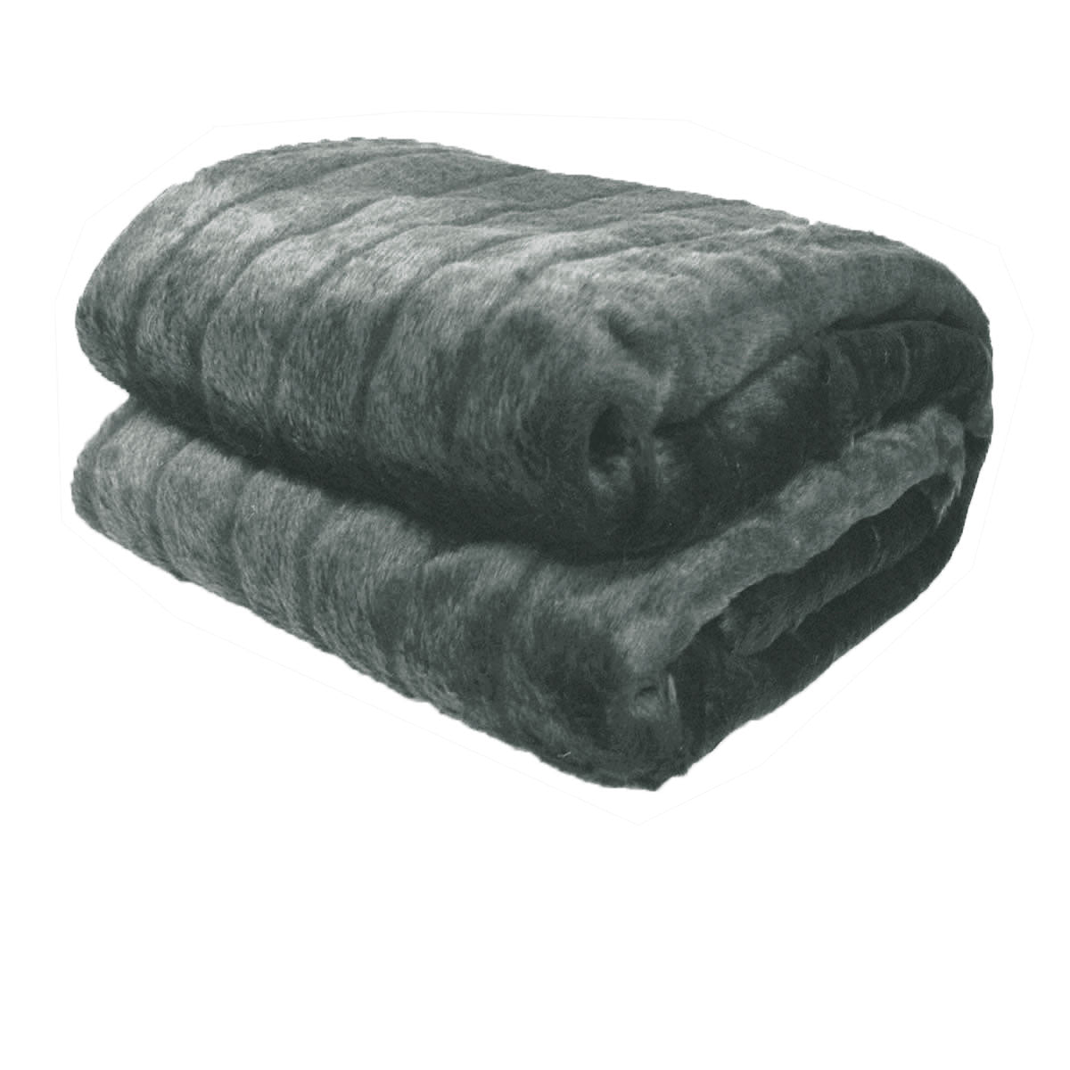 Faux Fur Animal Assorted Throw Rug Channel Grey V442-ATX-THROW-21CHANNEL-GREY-RE