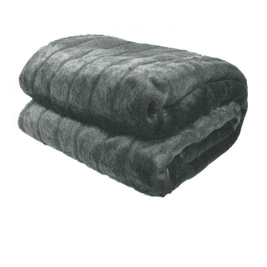 Faux Fur Animal Assorted Throw Rug Channel Grey V442-ATX-THROW-21CHANNEL-GREY-RE