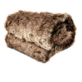 Faux Fur Animal Assorted Throw Rug Mexican Wolf V442-ATX-THROW-21MEXICANWOLF-TAUPE-RE