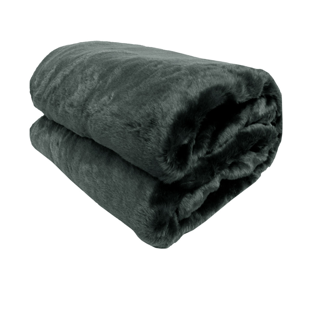 Faux Mink Throw Rug Charcoal V442-ATX-THROW-21MINK-CHARCOAL-RE