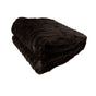 Faux Fur Striped Throw Rug Dark Chocolate V442-ATX-THROW-21STRIPED-DARKCHOCOLATE-RE