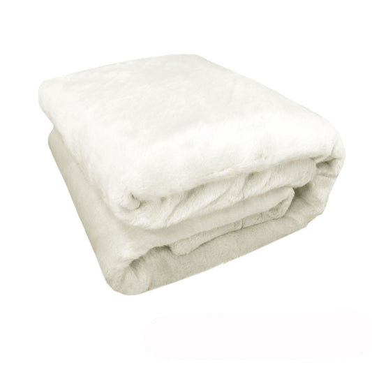 Canine Faux Fur Throw Rug 127 x 152 cm White Chihuahua V442-ATX-THROW-23CHIHUAHUA-WHITE-RE
