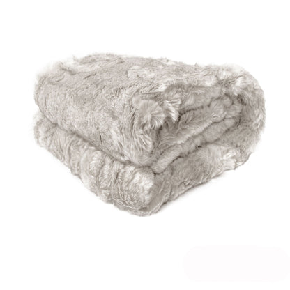 Dale Animal Faux Fur Throw Rug 127 x 152 cm Dall Sheep V442-ATX-THROW-23DALEDALLSHEEP-CREAM-RE