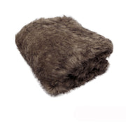 Dale Animal Faux Fur Throw Rug 127 x 152 cm Brown Wombat V442-ATX-THROW-23DALEWOMBAT-BROWN-RE