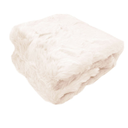 Ariana Long Fleece Faux Fur Throw Rug Light Peach V442-ATX-THROW-23LUXARIANA-LIGHTPEACH-RE