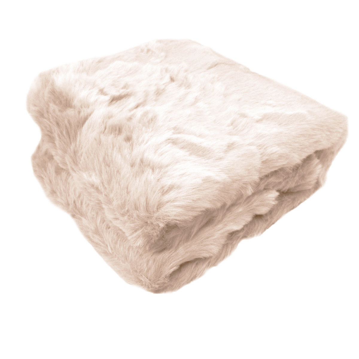 Ariana Long Fleece Faux Fur Throw Rug Peach V442-ATX-THROW-23LUXARIANA-PEACH-RE