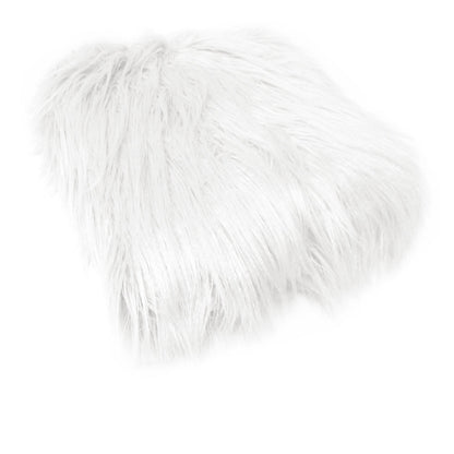 Mia Luxury Long Hair Faux Fur Throw Rug 127 x 152 cm White V442-ATX-THROW-23LUXMIA-WHITE-RE