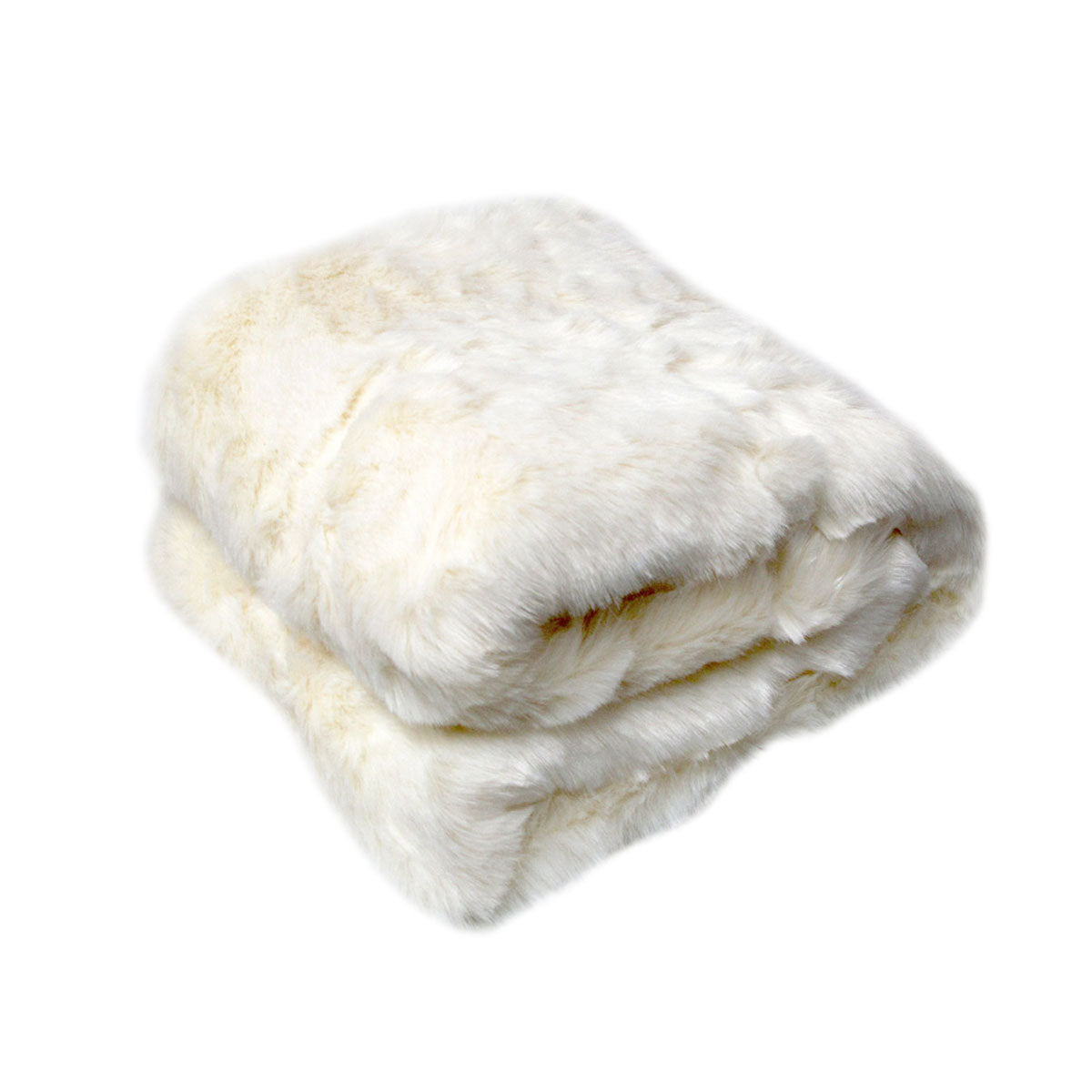 Polar Bear Luxury Faux Fur Throw Rug 127 x 152 cm V442-ATX-THROW-23LUXPOLAR-NATURAL-RE