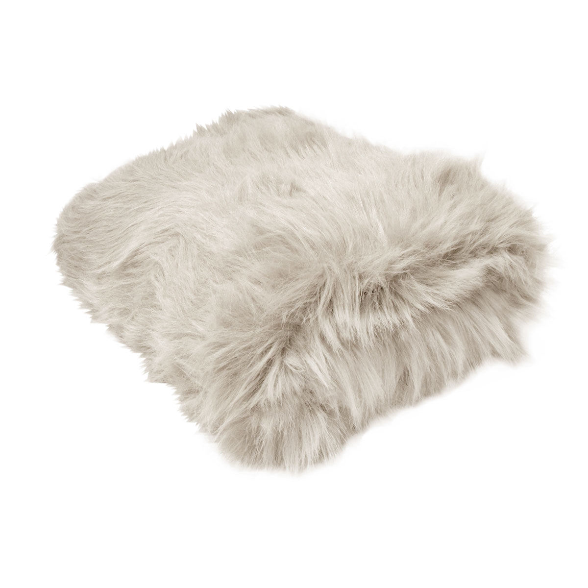 Radisson Angora Oyster Luxury Animal Long Hair Faux Fur Throw Rug 127 x 152 cm V442-ATX-THROW-24ANGORA-OYSTER-RE