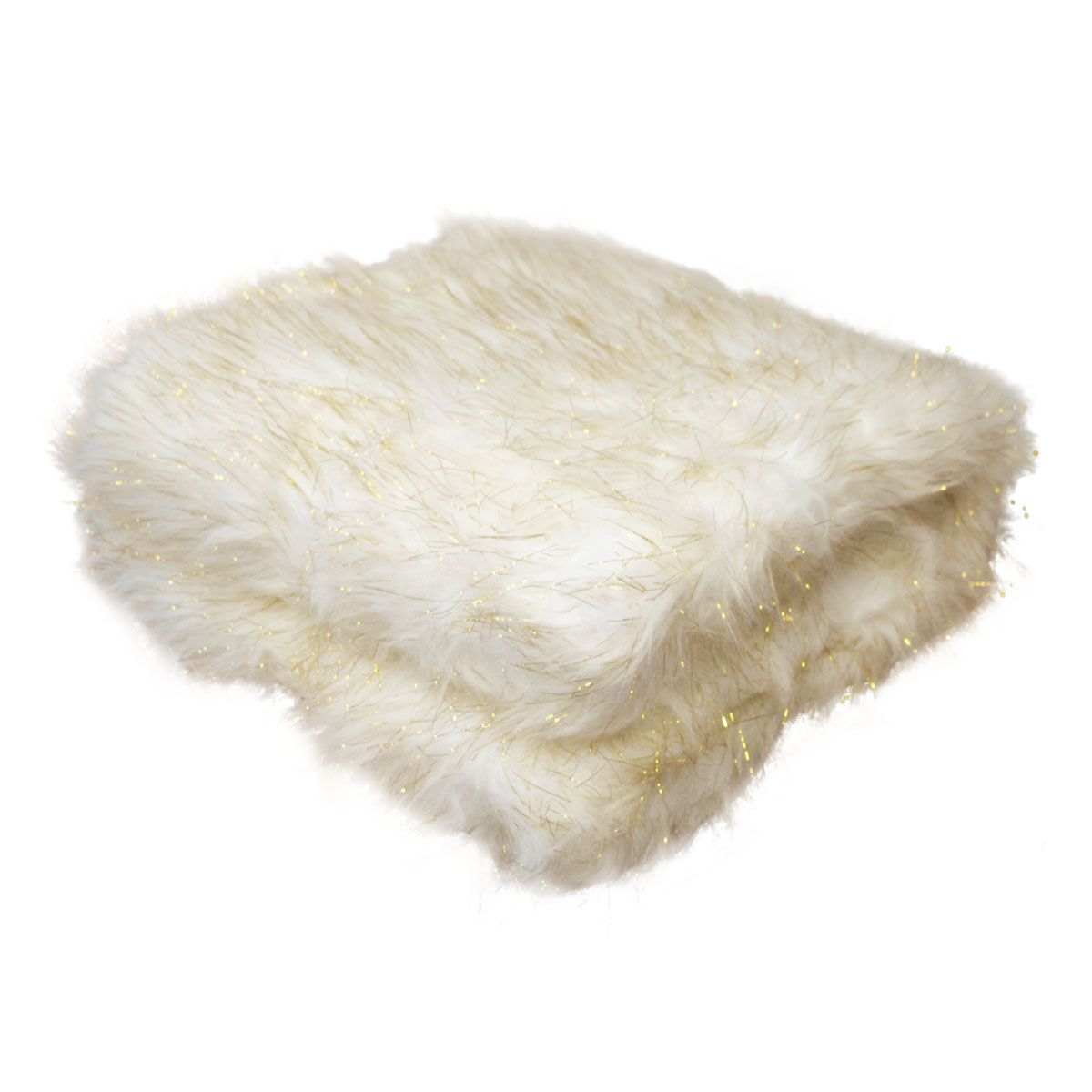 Camille Gold Cream Faux Fur Throw Rug 127 x 152 cm V442-ATX-THROW-26CAMILLE-GOLDCREAM-RE