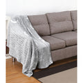 Embossed Print Throw Grey Numbers V442-ATX-THROW-EMBOSSEDNUMBERS-GREY-RE