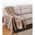 Embossed Print Throw Latte Snooze V442-ATX-THROW-EMBOSSEDSNOOZE-LATTE-RE