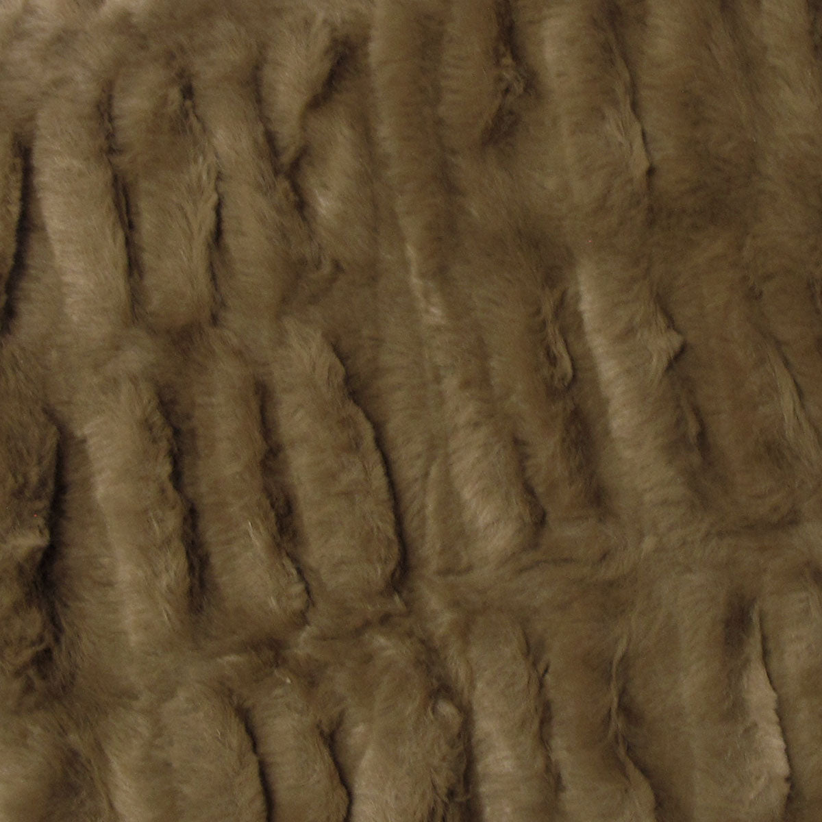 Harper Soft Ruched Pattern Faux Fur Throw Rug 127 x 152 cm Brown V442-ATX-THROW-HARPER-BROWN-RE