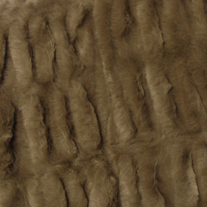Harper Soft Ruched Pattern Faux Fur Throw Rug 127 x 152 cm Brown V442-ATX-THROW-HARPER-BROWN-RE
