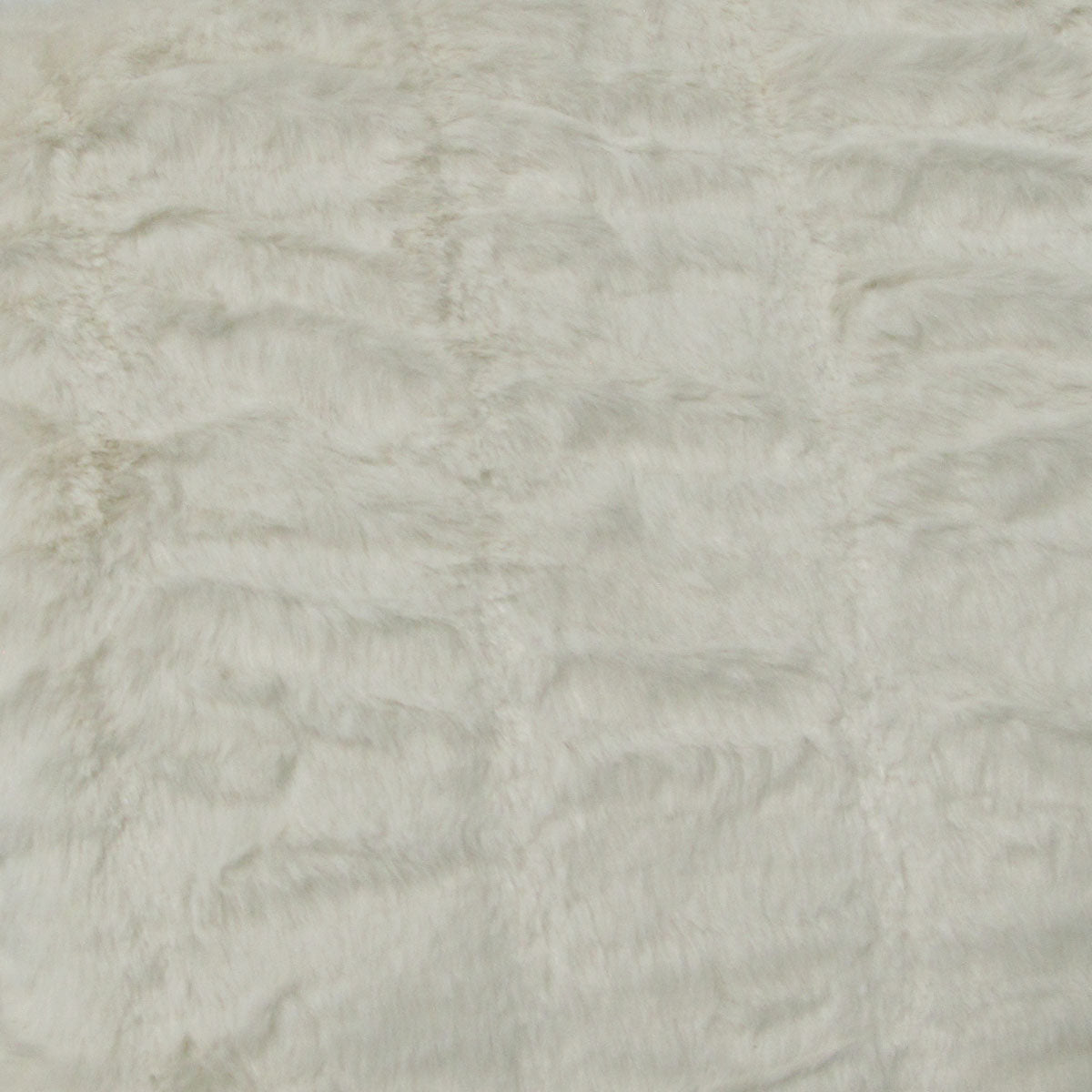 Harper Soft Ruched Pattern Faux Fur Throw Rug 127 x 152 cm Ivory V442-ATX-THROW-HARPER-IVORY-RE