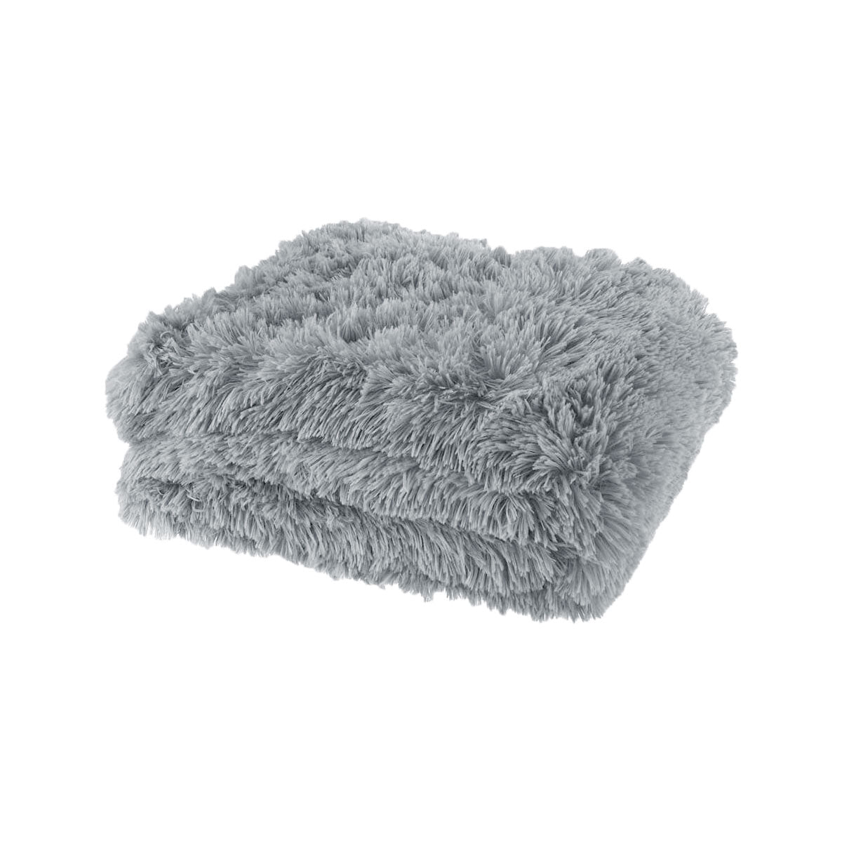 Lucia Nutural Collection Shaggy Throw Rug 127 x 152cm Grey V442-ATX-THROW-LUCIASHAGGY-GREY-RE