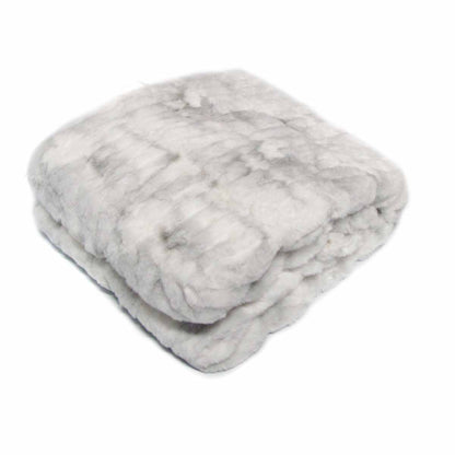 Meadow Soft Faux Fur Throw Rug 127 x 152 cm Arctic Fox V442-ATX-THROW-MEADOW-ARCTICFOX-RE