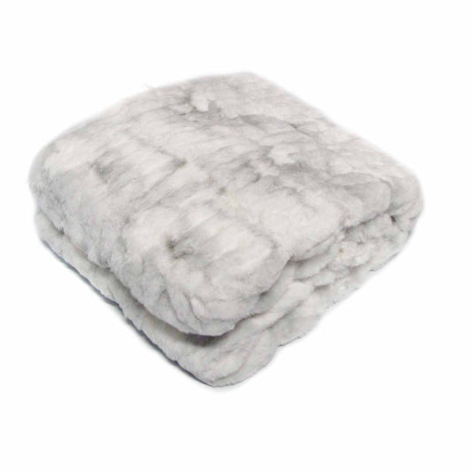 Meadow Soft Faux Fur Throw Rug 127 x 152 cm Arctic Fox V442-ATX-THROW-MEADOW-ARCTICFOX-RE
