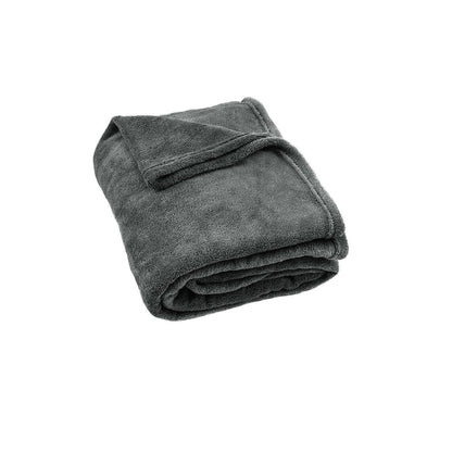 Super Soft Coral Fleece Large Throw Rug Grey V442-ATX-THROW-SOFTCORAL-GREY-RE