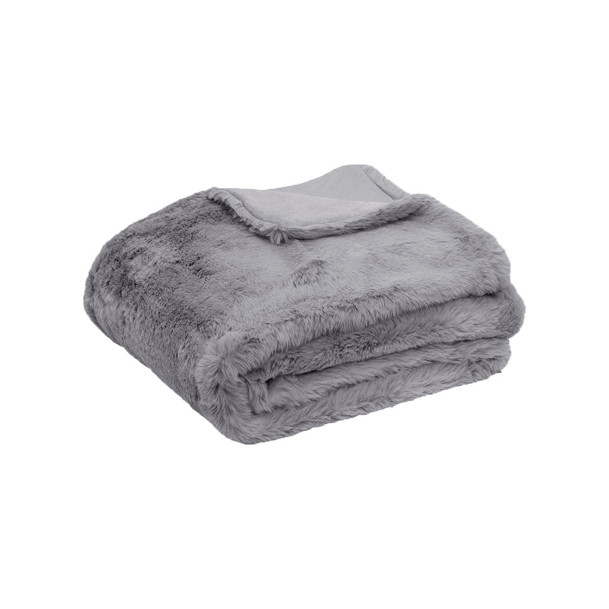 Tuscany Luxury Faux Sheep Wool Fur Throw Rug Grey V442-ATX-THROW-TUSCANY-GREY-RE
