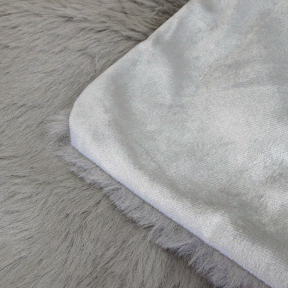Tuscany Luxury Faux Sheep Wool Fur Throw Rug Ivory V442-ATX-THROW-TUSCANY-IVORY-RE