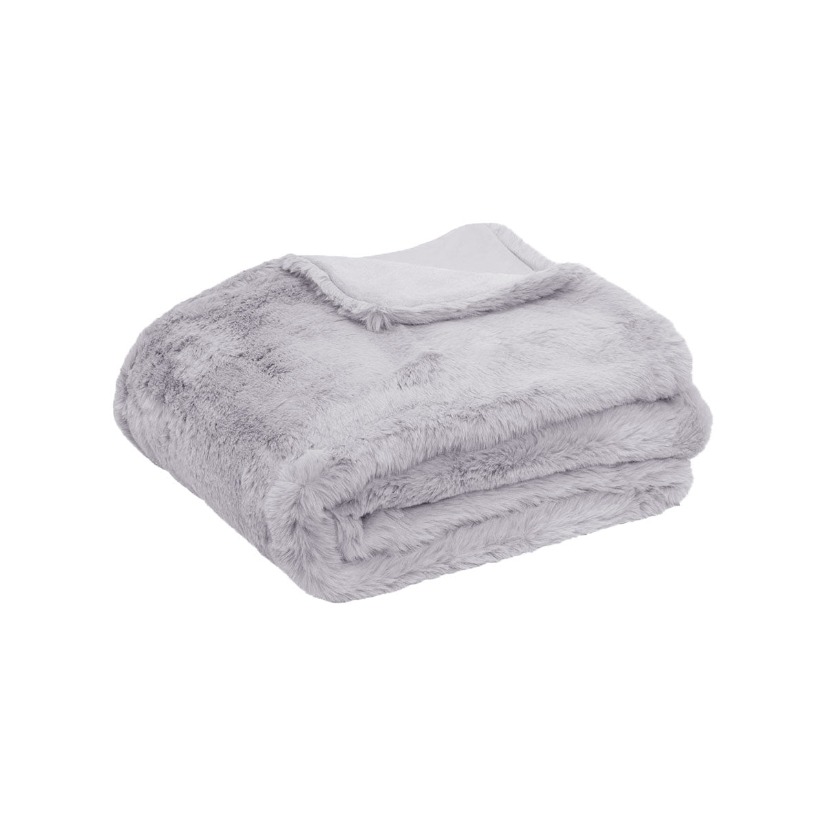Tuscany Luxury Faux Sheep Wool Fur Throw Rug Silver V442-ATX-THROW-TUSCANY-SILVER-RE