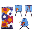 Kids Beach Towel N Bag Bloom V442-ATX-TOWEL-2IN1BLOOM-MULTI-RE
