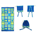 Kids Beach Towel N Bag Cubes V442-ATX-TOWEL-2IN1CUBES-BLUE-RE