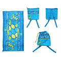 Kids Beach Towel N Bag Turtle V442-ATX-TOWEL-2IN1TURTLE-BLUE-RE