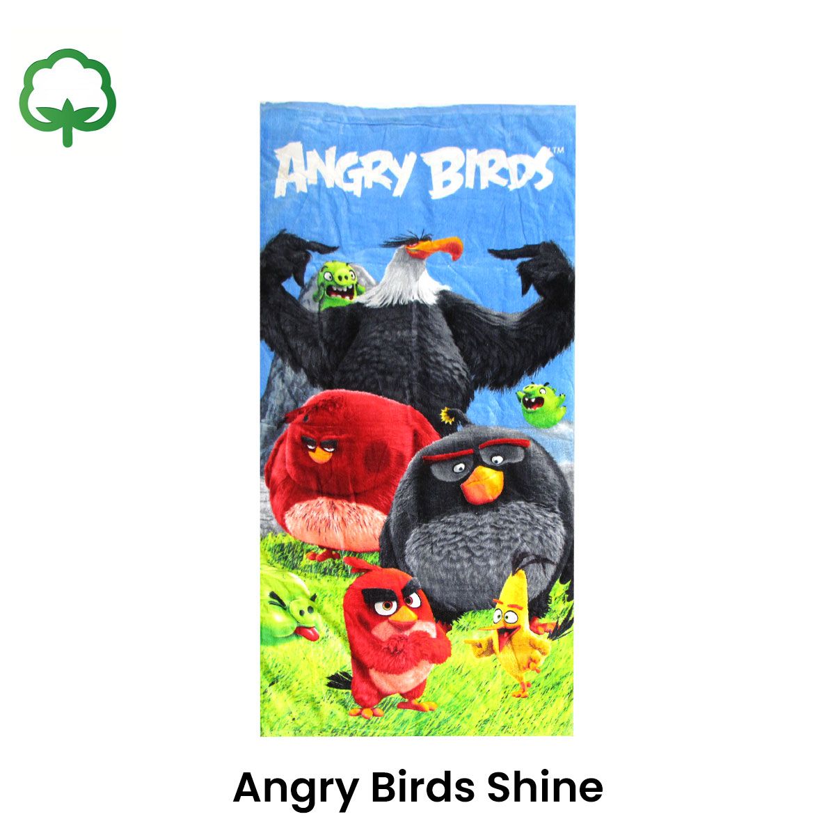Kids Fun Theme Cotton Beach Towel 70 x 140 cm Angry Birds Shine V442-ATX-TOWEL-ANGRYBIRDSSHINE-MULTI-RE