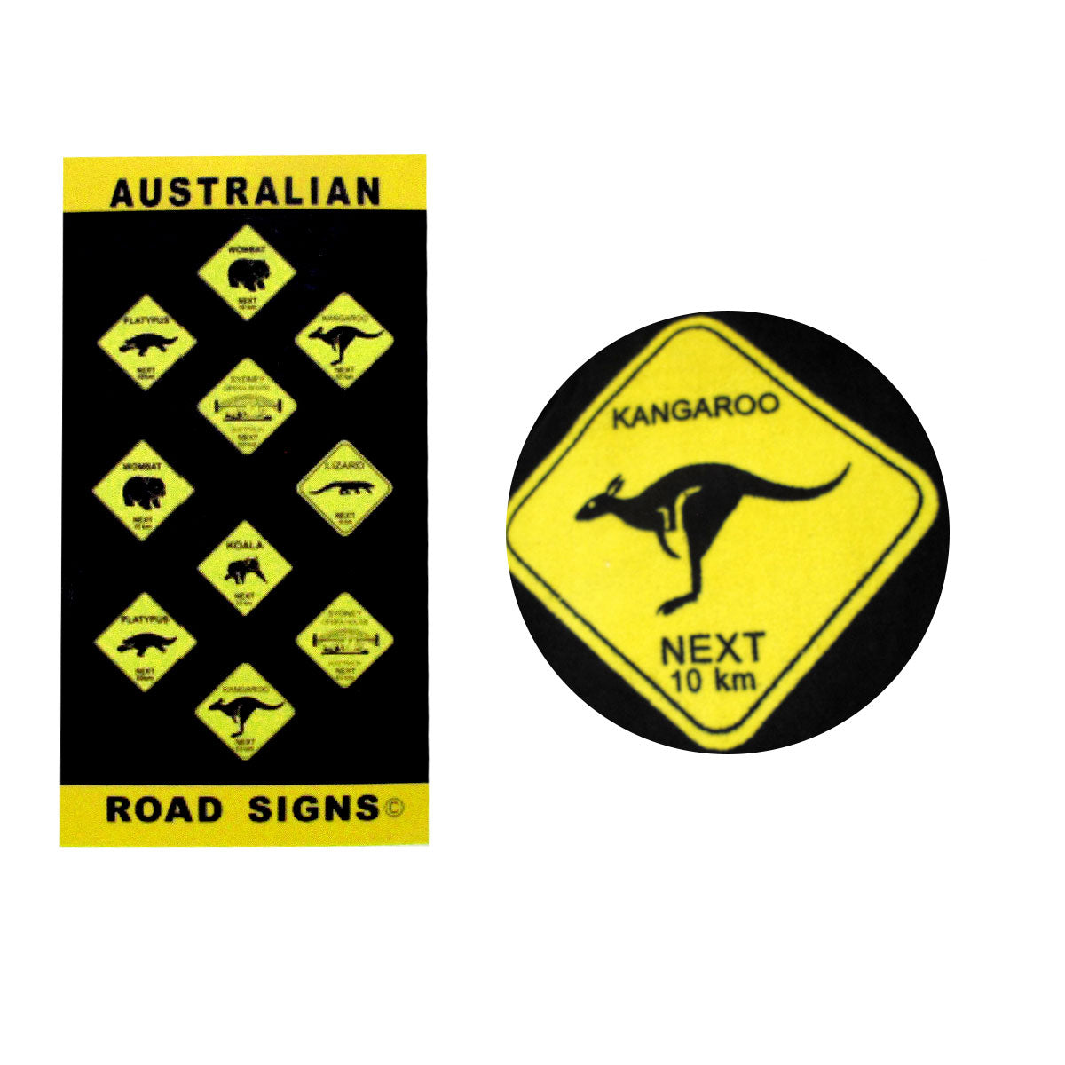 Aussie Road Signs Cotton Beach Towel 75 x 150 cm V442-ATX-TOWEL-AUSSIEROADSIGNS-MULTI-RE