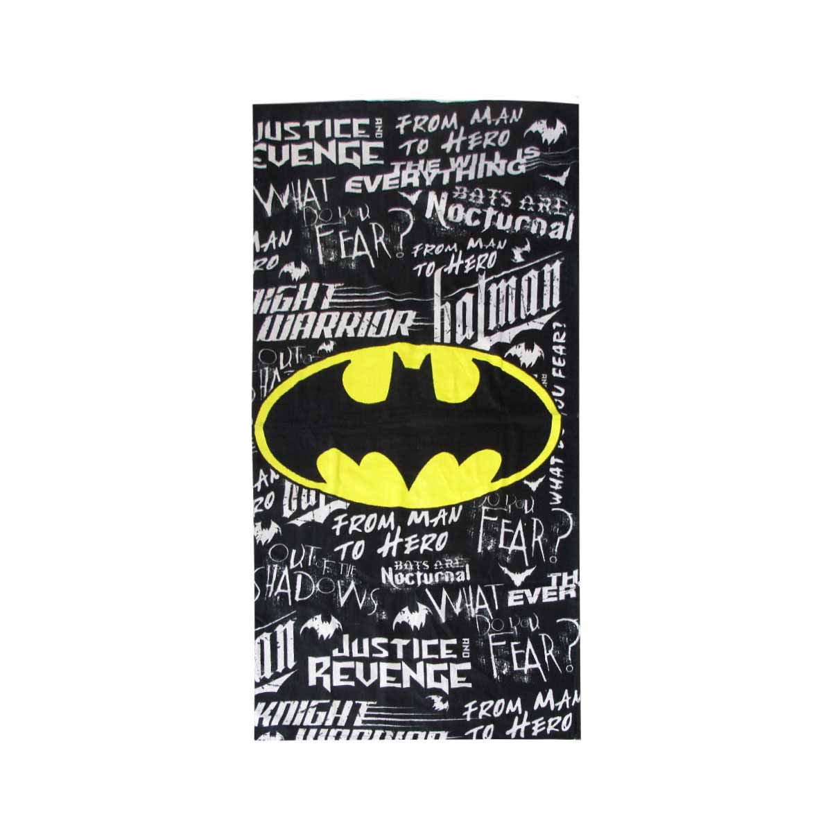 Teen Cool Theme Cotton Beach Towel 70 x 140 cm Batman From Man to Hero V442-ATX-TOWEL-FROMMANTOHERO-MULTI-RE