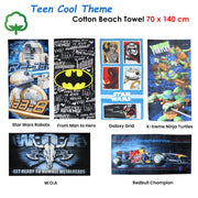 Teen Cool Theme Cotton Beach Towel 70 x 140 cm Batman From Man to Hero V442-ATX-TOWEL-FROMMANTOHERO-MULTI-RE