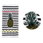 The Gaint Pineapple Cotton Beach Towel V442-ATX-TOWEL-GAINTPINEAPLE-BLACK-RE