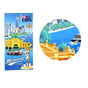 Melbourne Australia Printed Microfiber Beach Towel 75 x 152 cm V442-ATX-TOWEL-MELBOURNEAUS-MULTI-RE