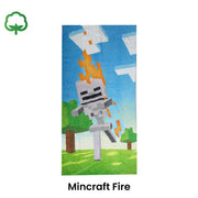 Kids Fun Theme Cotton Beach Towel 70 x 140 cm Mincraft Fire V442-ATX-TOWEL-MINCRAFTFIRE-MULTI-RE