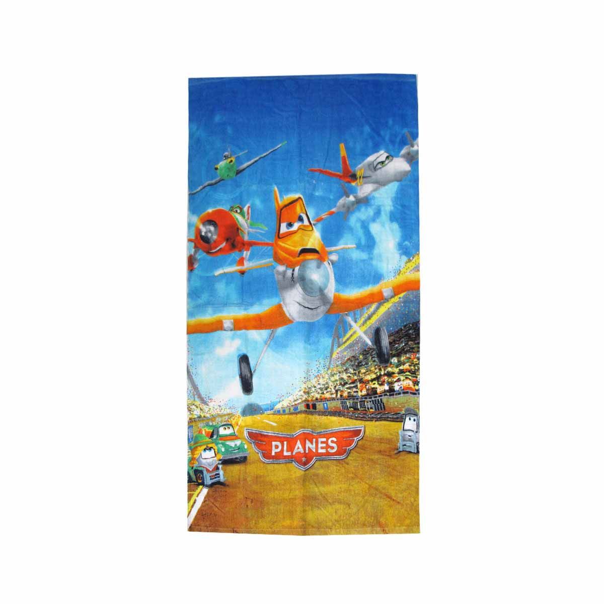 Boys Cartoon Cute Cotton Beach Towel 70 x 140 cm Lighting McQueen Planes V442-ATX-TOWEL-PLANES-MULTI-RE