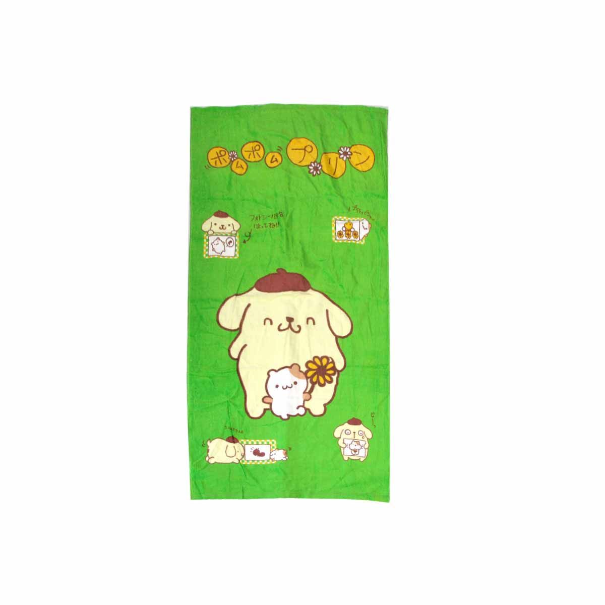 Purin Cute Cotton Beach Towel 60 x 120 cm V442-ATX-TOWEL-PURIN-GREEN-RE
