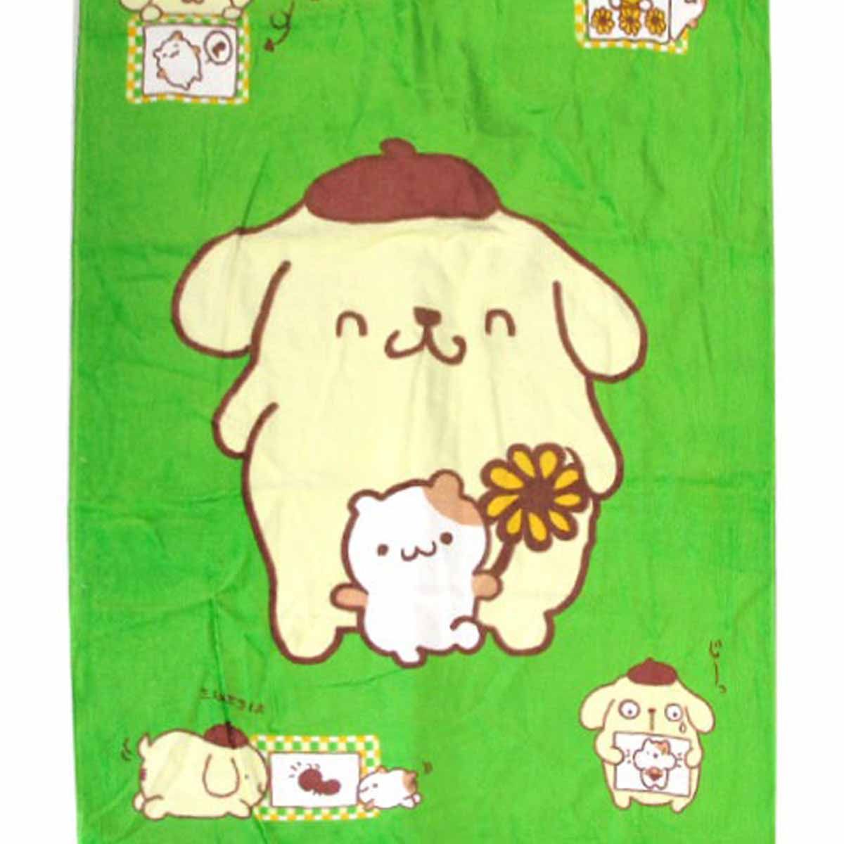 Purin Cute Cotton Beach Towel 60 x 120 cm V442-ATX-TOWEL-PURIN-GREEN-RE
