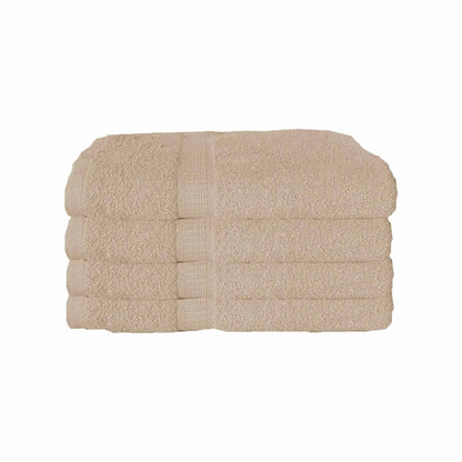 600GSM Set of 4 Combed Cotton Bath Towels 70 x 140 cm Latte (aka Frappe) V442-ATX-TOWEL-SETOF4600GSM-FRAPPE-RE