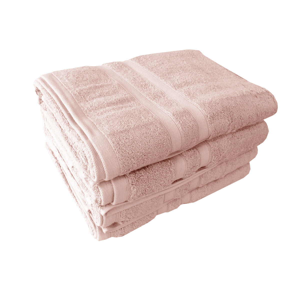 600GSM Set of 4 Melissa 100% Cotton Bath Towels Coral 70 x 140 cm V442-ATX-TOWEL-SETOF4MELISSABATH-CORAL-RE