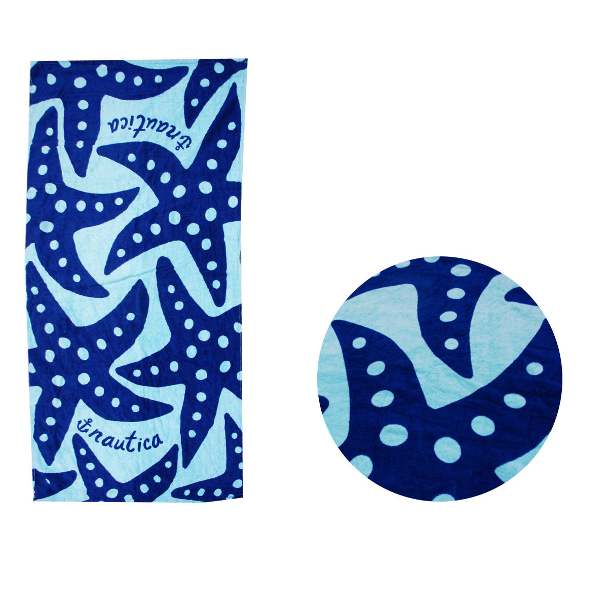 Starfish Cotton Beach Towel 70 x 145 cm V442-ATX-TOWEL-STARFISH-BLUE-RE