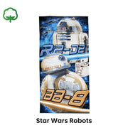 Teen Cool Theme Cotton Beach Towel 70 x 140 cm Star Wars Robots R2-D2 BB-8 V442-ATX-TOWEL-STARWARSROBOTS-MULTI-RE