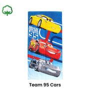 Boys Cartoon Cute Cotton Beach Towel 70 x 140 cm Lighting McQueen Team 95 V442-ATX-TOWEL-TEAM95-MULTI-RE