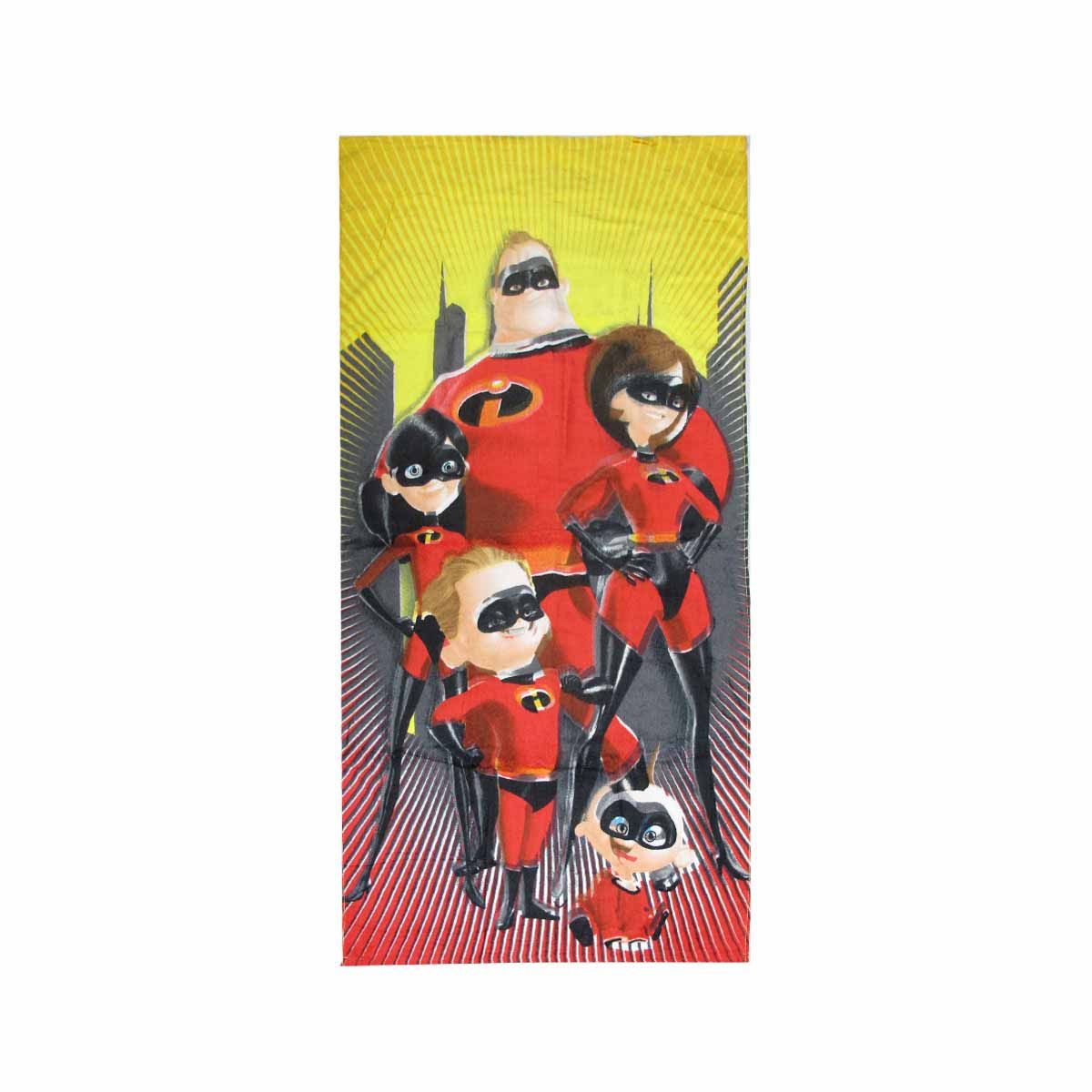 Kids Fun Theme Cotton Beach Towel 70 x 140 cm The Incredibles V442-ATX-TOWEL-THEINCREDIBLES-MULTI-RE